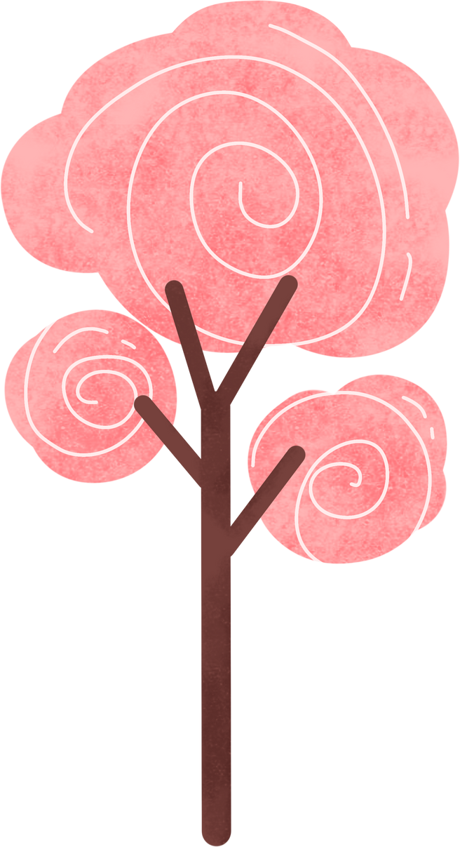 Cute pink tree